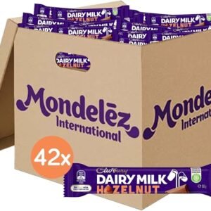 Cadbury Dairy Milk Hazelnut Chocolate Bar, 42 x 55 Grams