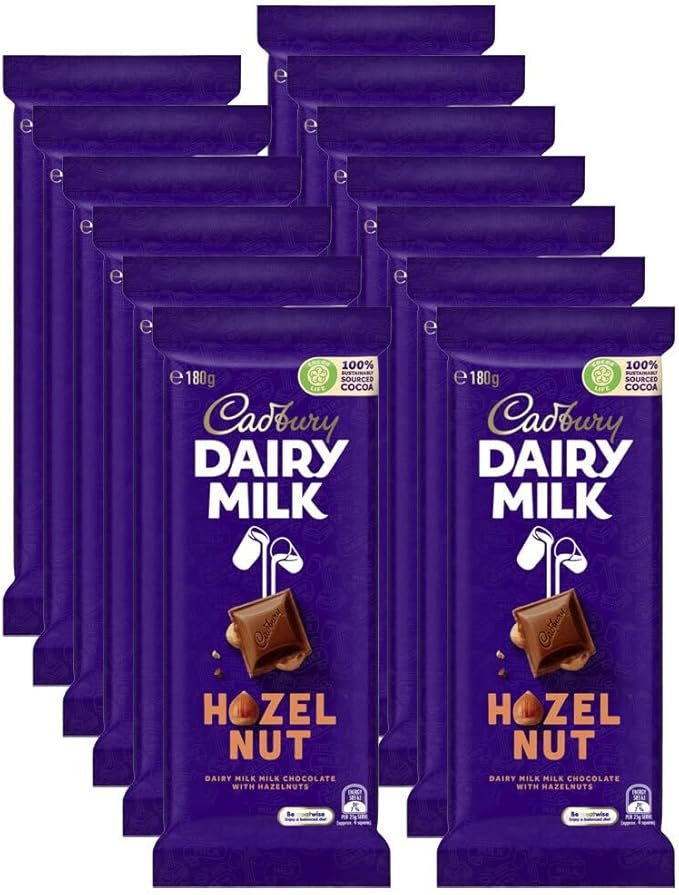Cadbury Dairy Milk Hazelnut Chocolate Block 13 Pack, 13 x 180g